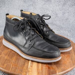 Mens Cole Haan Chukka Boots C24525 Black Grand.OS Size 7.5 M EUC